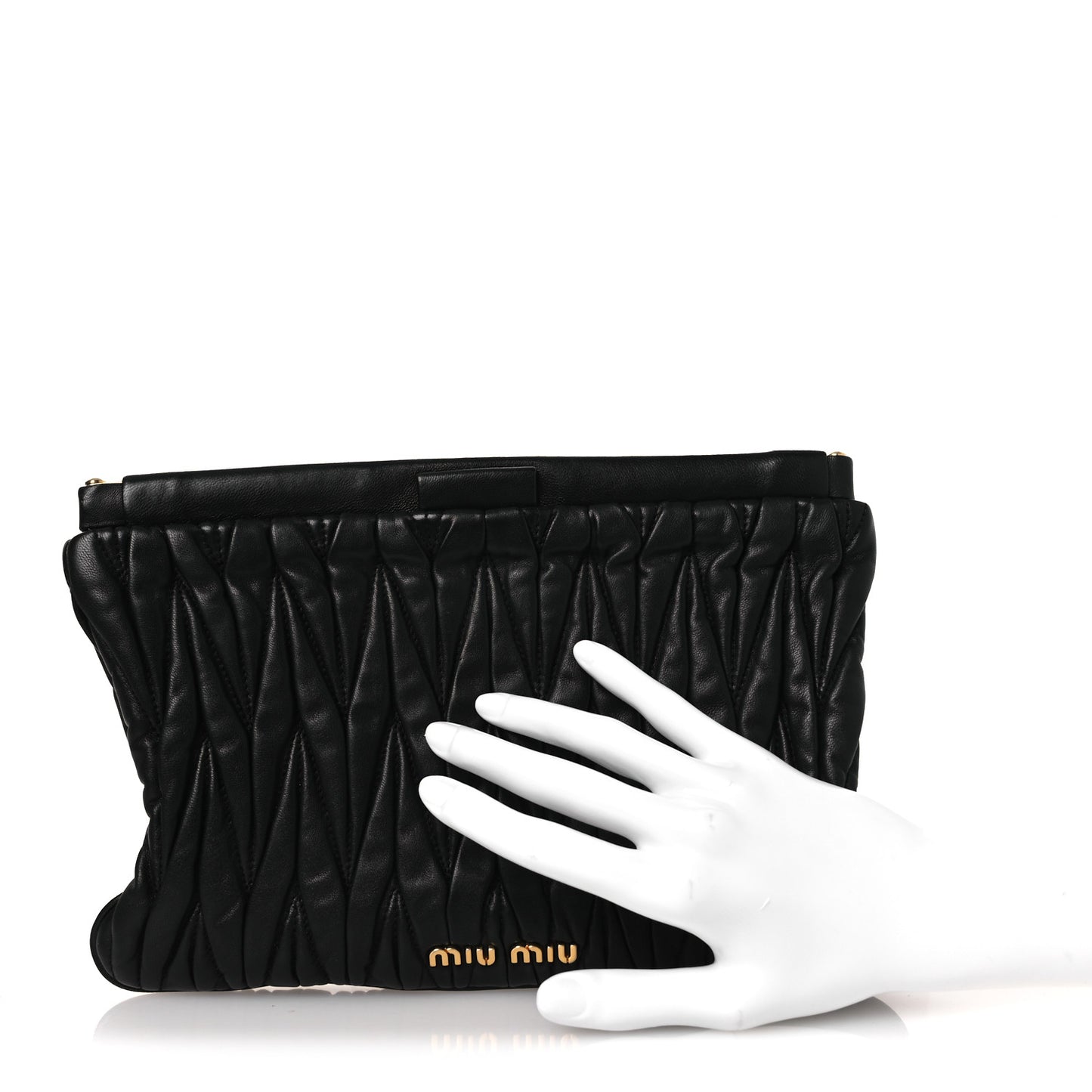 Nappa Matelasse Clutch Black