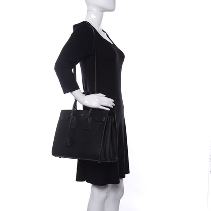 Saint Laurent Grained Calfskin Small Sac De Jour Black 2 of 9