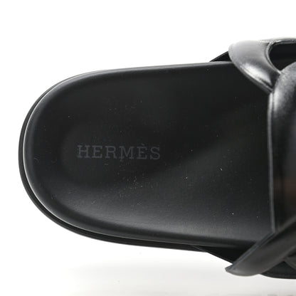 Hermes Nappa Extra Sandals 37 Black 5 of 8