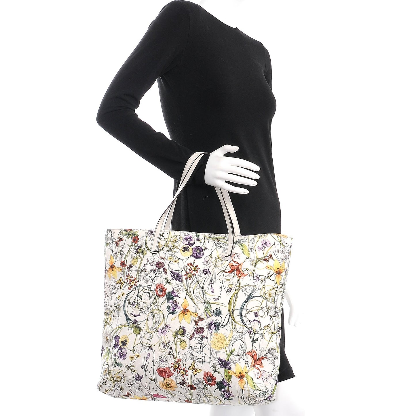 Canvas Flora Infinity Large Tote White