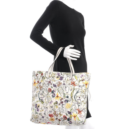 Gucci Canvas Flora Infinity Large Tote White 2 of 7