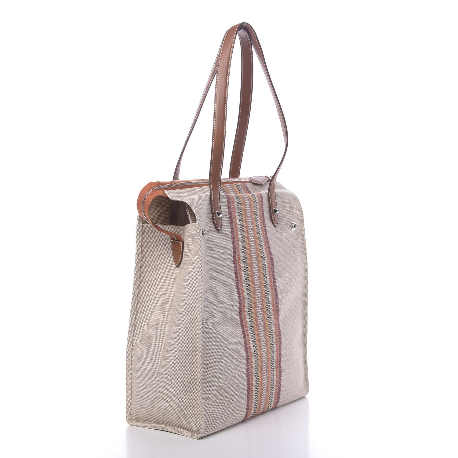 Hermes Toile Mira Ganges Tote Natural Multicolor 3 of 17