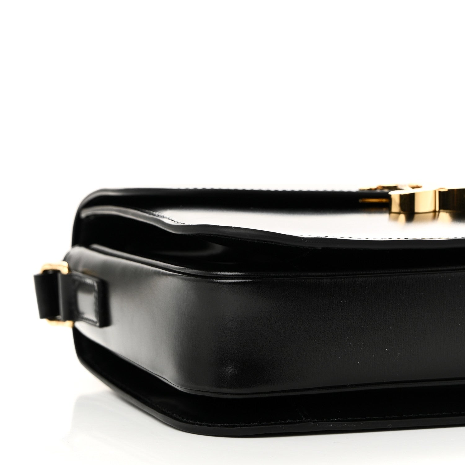 Celine Shiny Calfskin Medium Triomphe Black 9 of 10