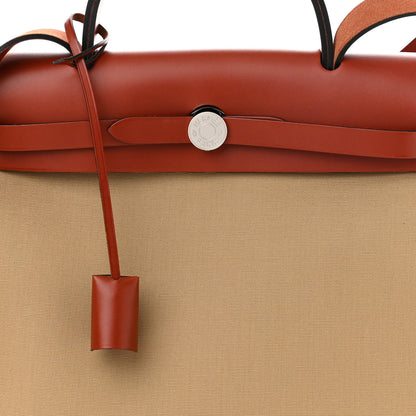 Hermes Vache Hunter Toile Officier Herbag Zip 31 PM Trench Cuivre 9 of 13