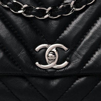 Chanel Lambskin Chevron Quilted Single Flap Black 7 of 11