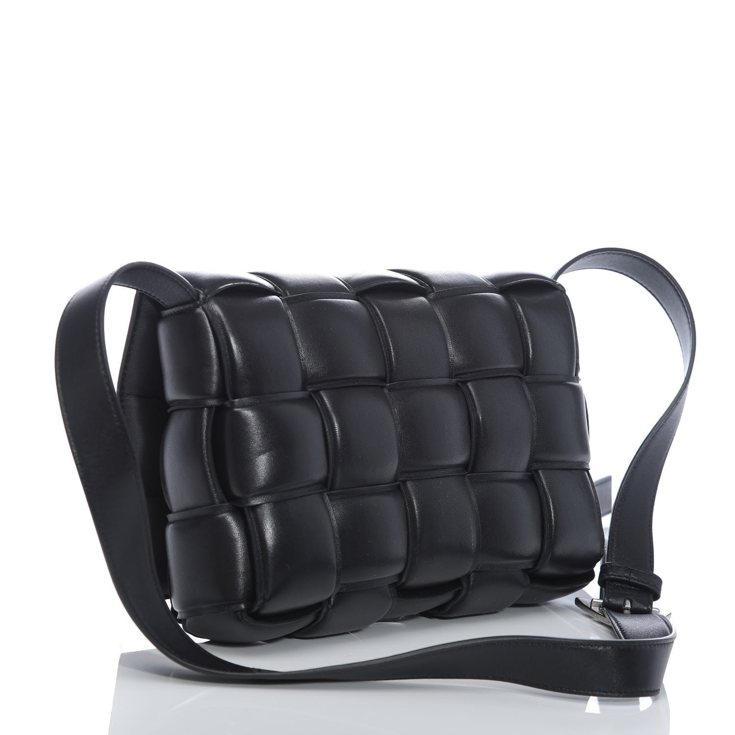 Bottega Veneta Nappa Maxi Intreccio Padded Cassette Crossbody Bag Black 3 of 9