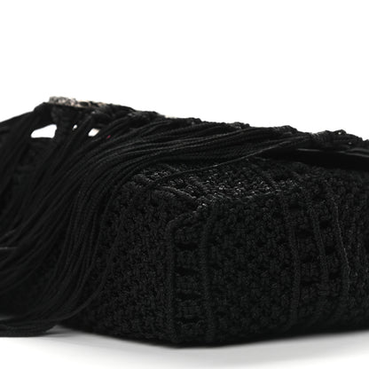 Saint Laurent Calfskin Crochet Baby Monogram Chain Satchel Black 10 of 10