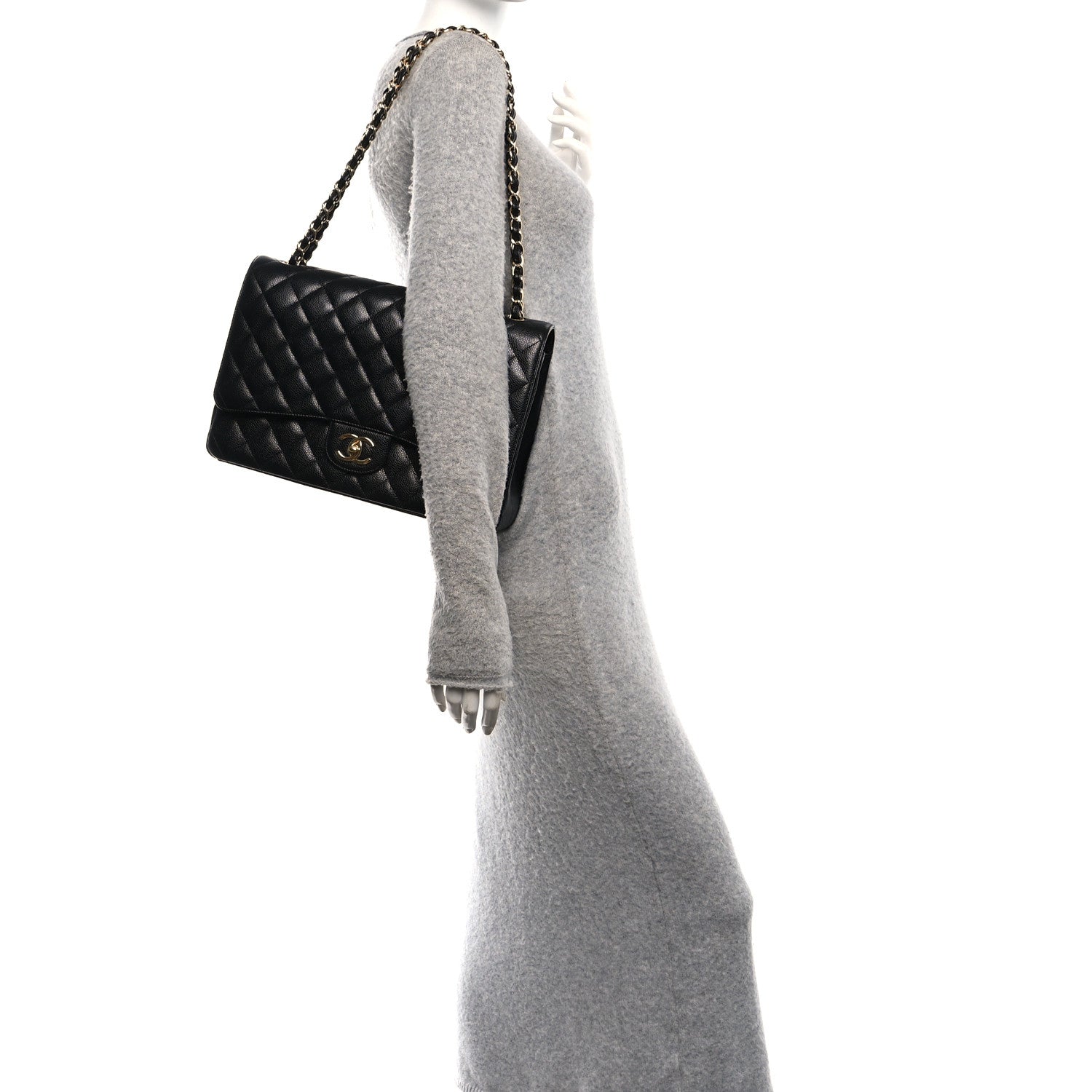 Chanel Caviar Quilted Maxi Double Flap Black 2 of 11