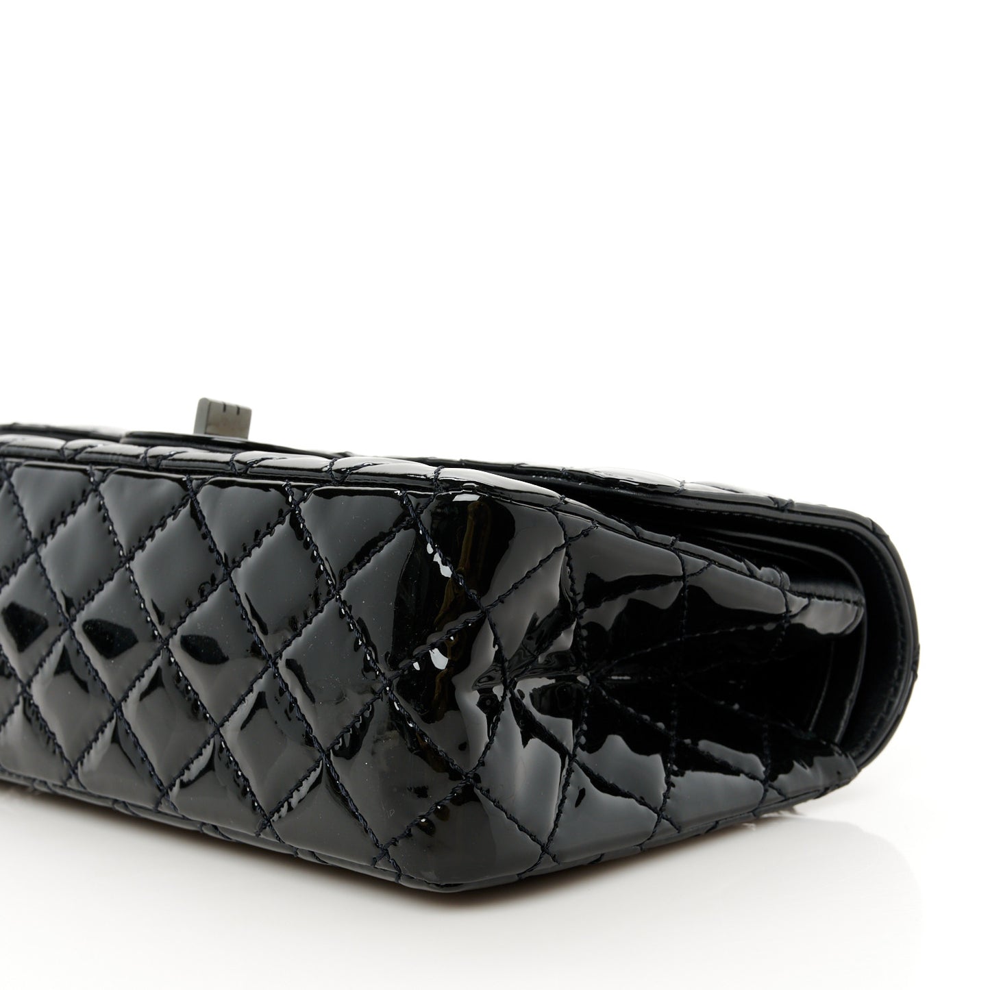 Patent Calfskin Quilted 2.55 Reissue 225 Flap So Black