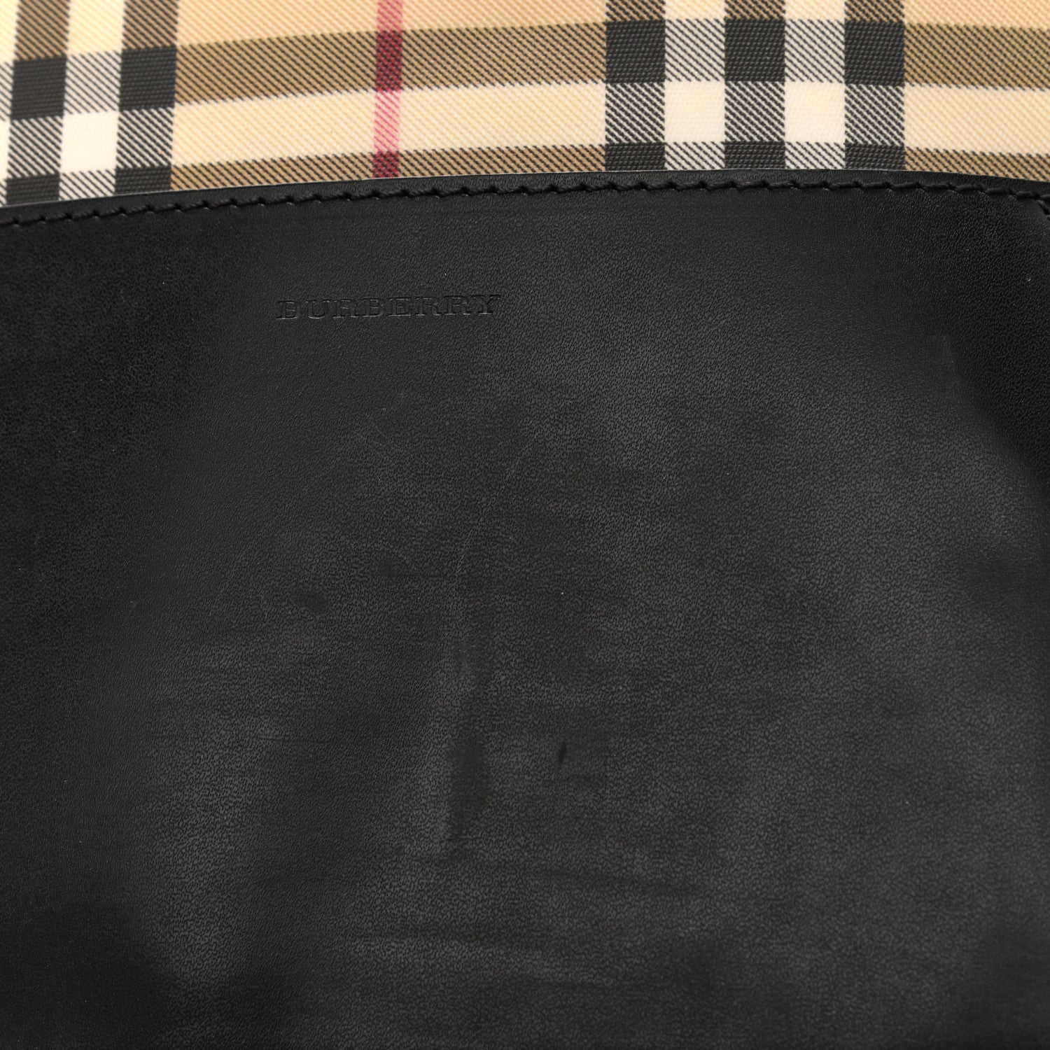 Burberry Canvas House Check Backpack Black 13 of 18
