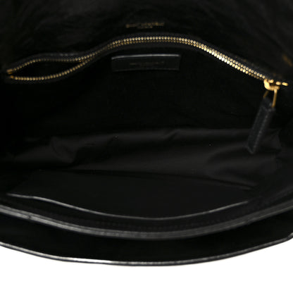 Saint Laurent Crinkled Calfskin Matelasse Monogram Medium Niki Chain Satchel Black 5 of 11
