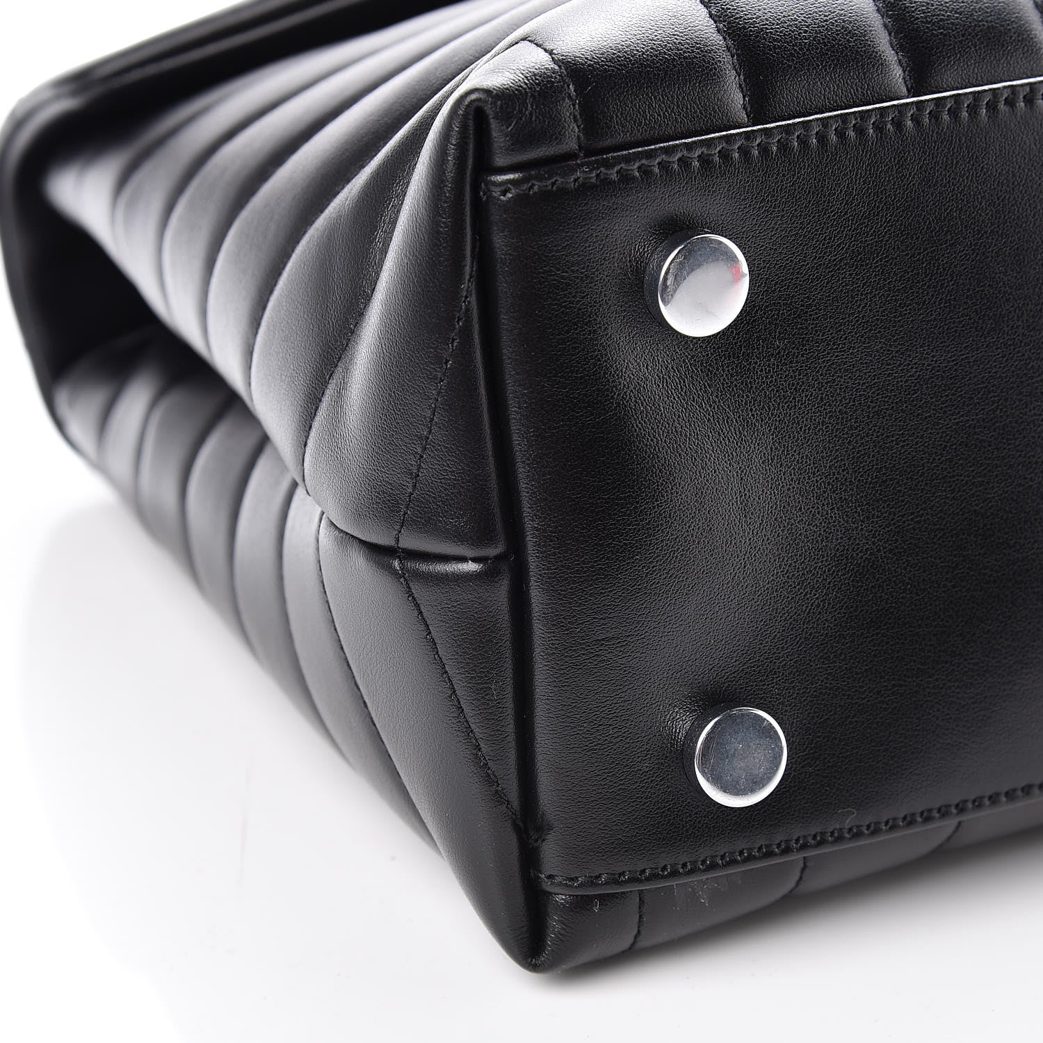 Saint Laurent Calfskin Y Quilted Monogram Medium Loulou Satchel Black 9 of 10