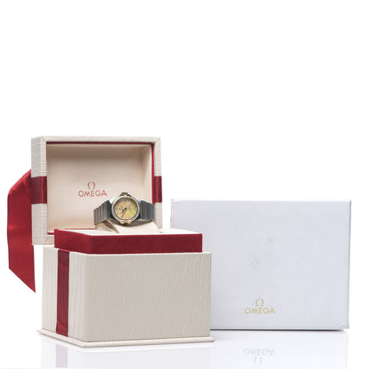 Omega Stainless Steel 18K Yellow Gold Diamond Bezel Yellow Mother of Pearl 27mm Constellation Automatic Watch 123.25.27.20.57.002 6 of 6