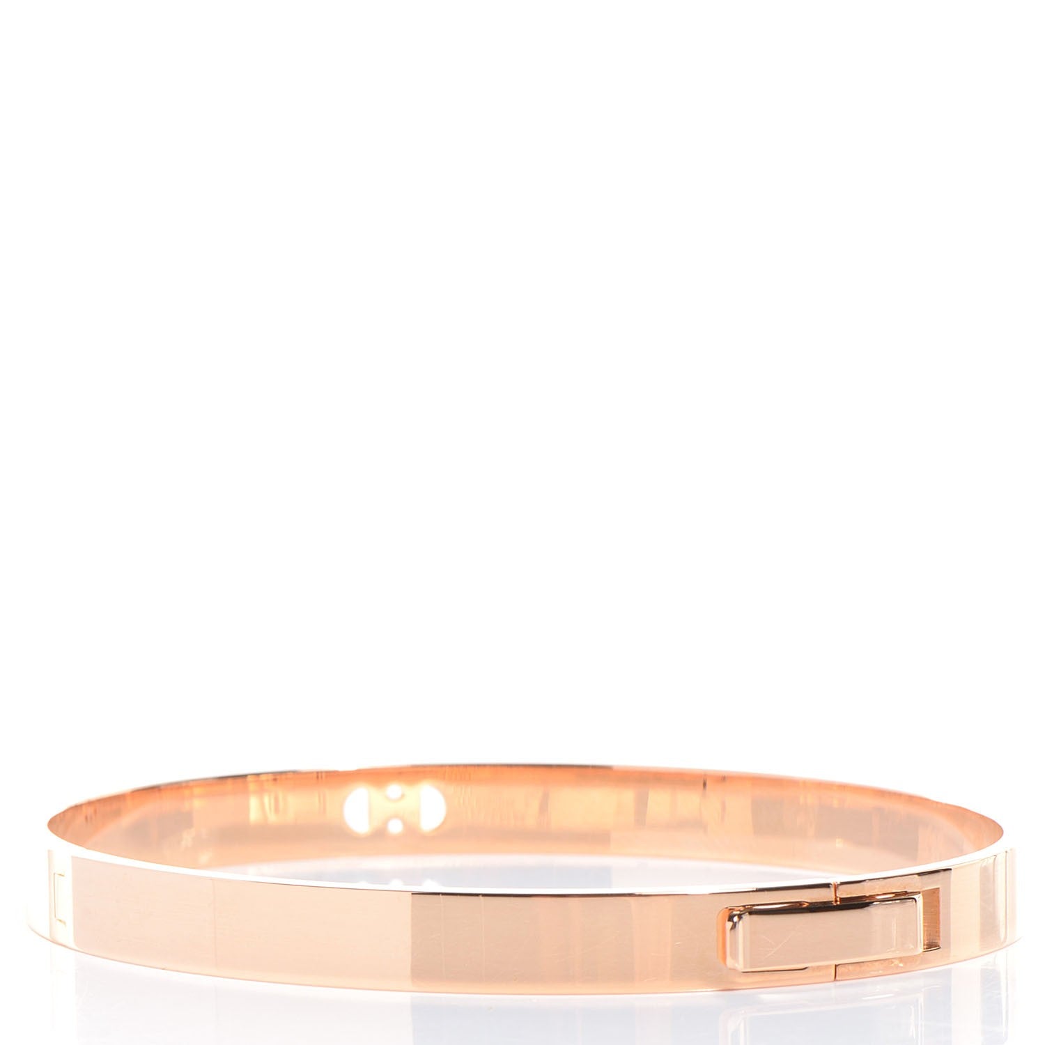 Hermes 18K Rose Gold Diamond PM H D'Ancre Bracelet SH 4 of 6