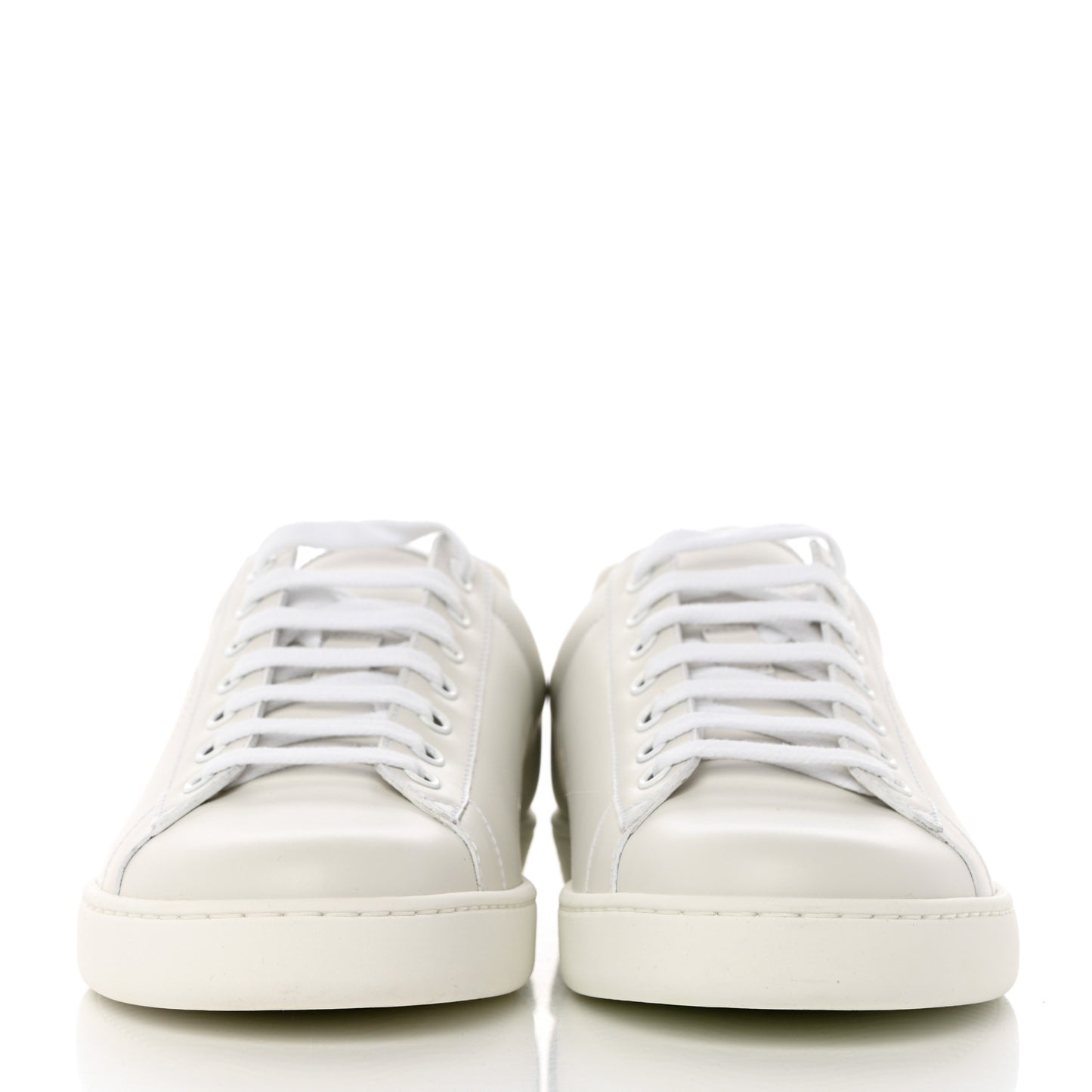 Calfskin Interlocking G Perforated Mens Ace Sneakers 8 White Grey Sky