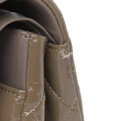 Chanel Patent Calfskin Quilted Jumbo Double Flap Grey 9 of 14