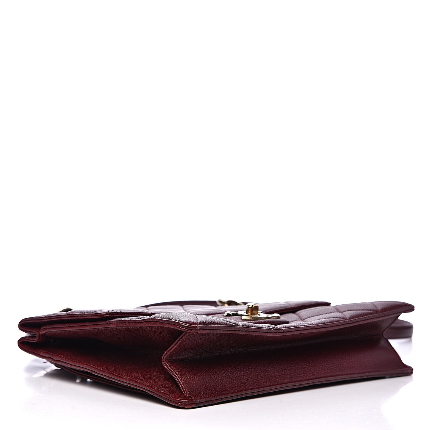 Caviar Quilted Large Retro Class Flap Burgundy