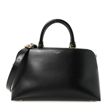 Saint Laurent Calfskin Sac De Jour Duffle Top Handle Black 1 of 17