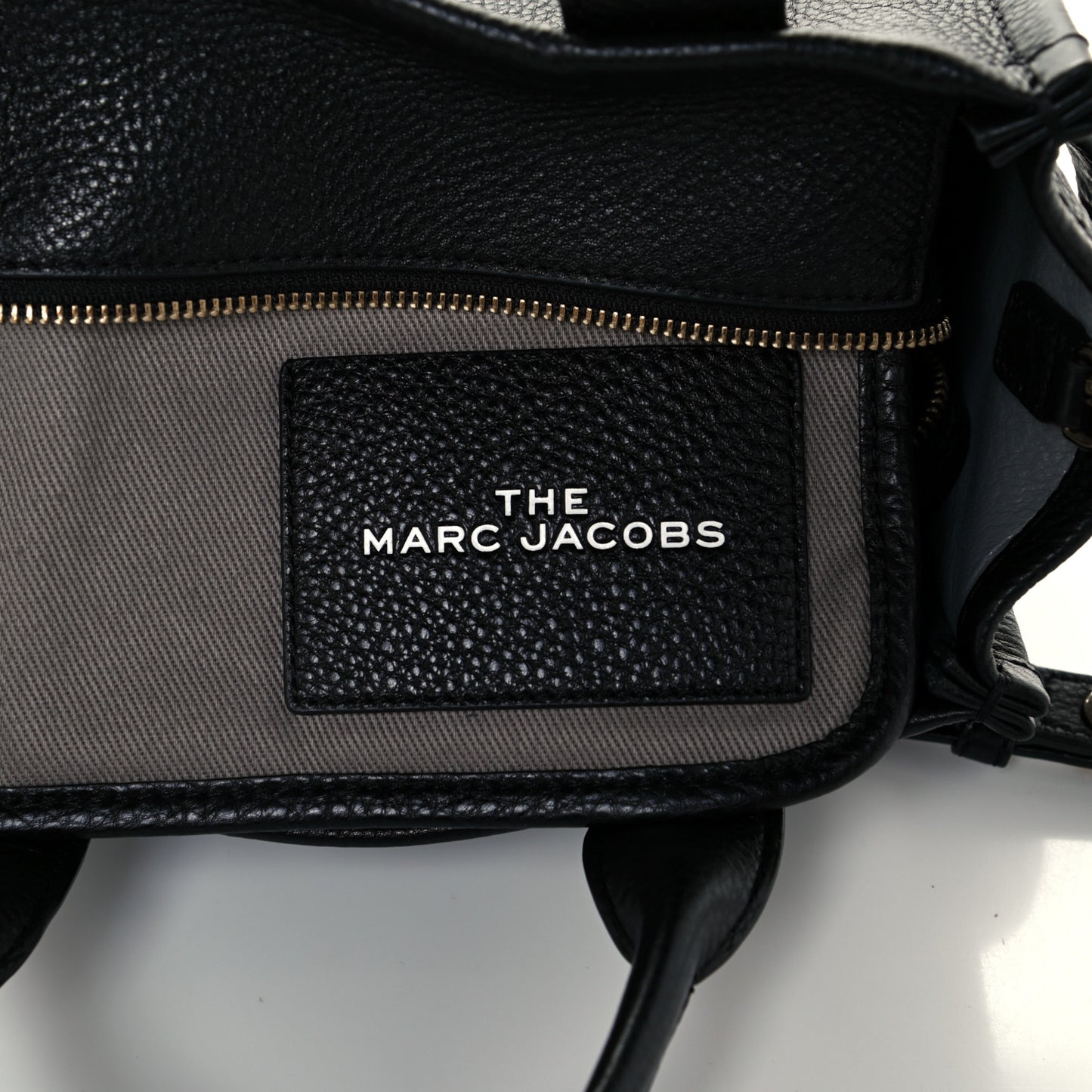 Grained Calfskin Small The Tote Bag Black