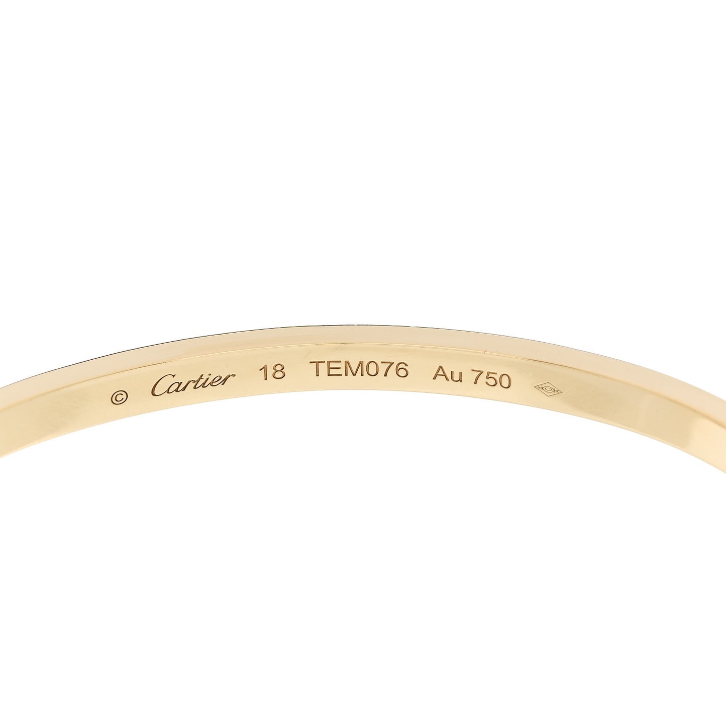 18K Yellow Gold 10 Diamond Small LOVE Bracelet 18