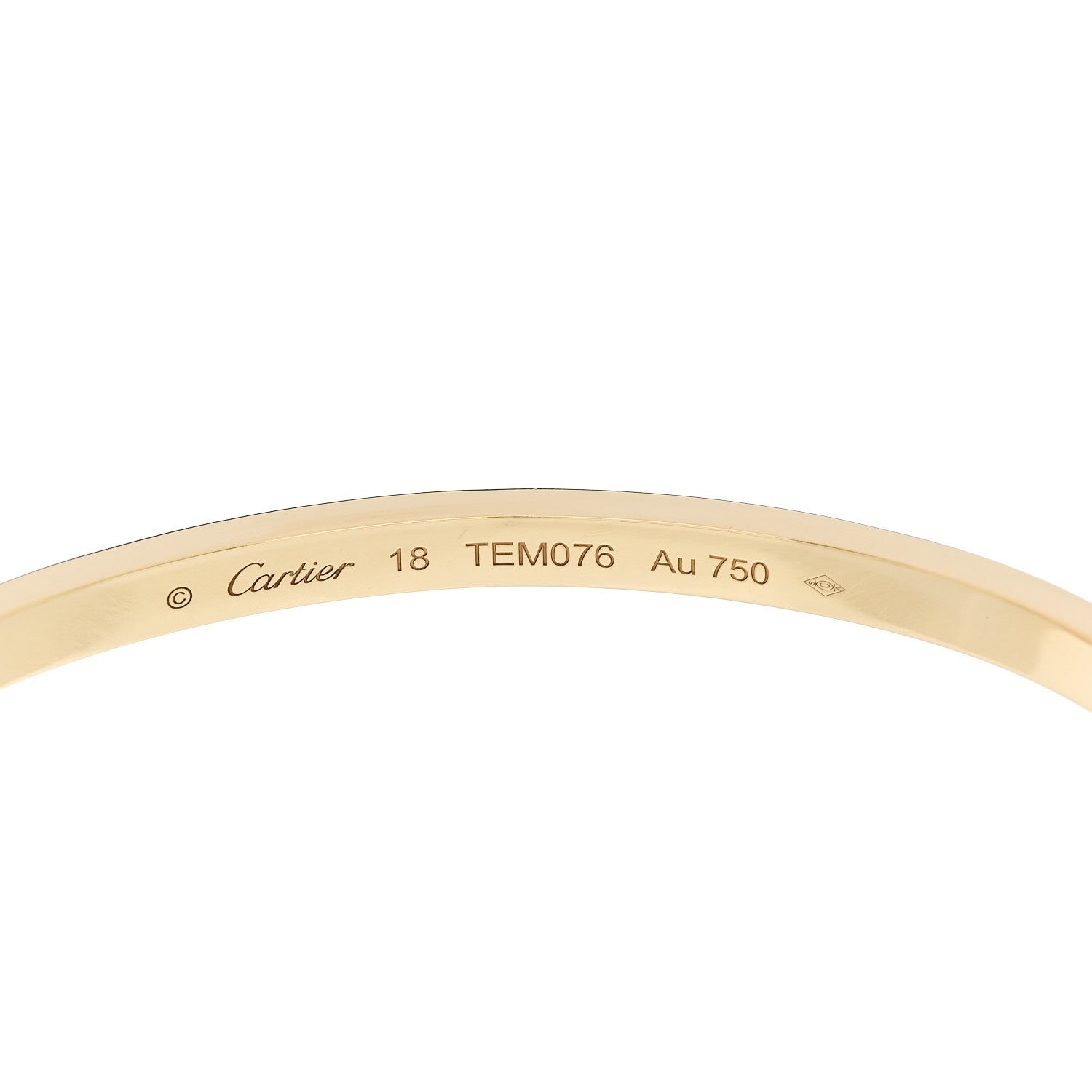 Cartier 18K Yellow Gold 10 Diamond Small LOVE Bracelet 18 6 of 8