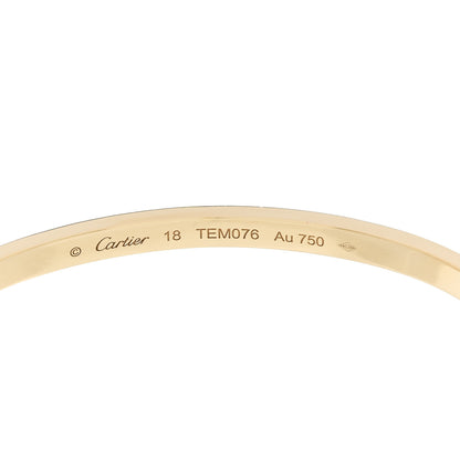 Cartier 18K Yellow Gold 10 Diamond Small LOVE Bracelet 18 6 of 8