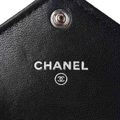 Chanel Lambskin Chevron Quilted Multicolor Card Holder Black 6 of 8