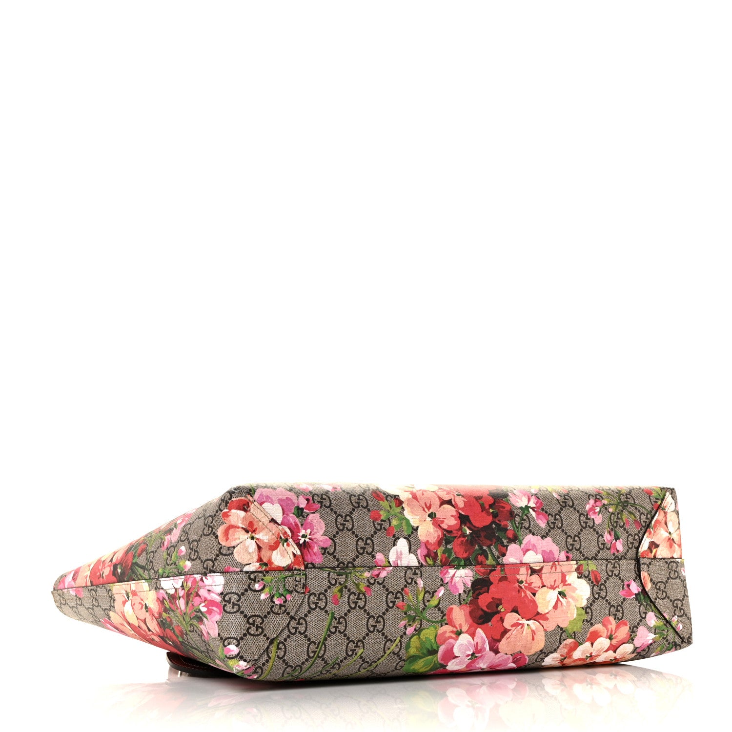 Gucci GG Supreme Monogram Blooms Medium Reversible Tote Beige Multicolor Dry Rose 4 of 8