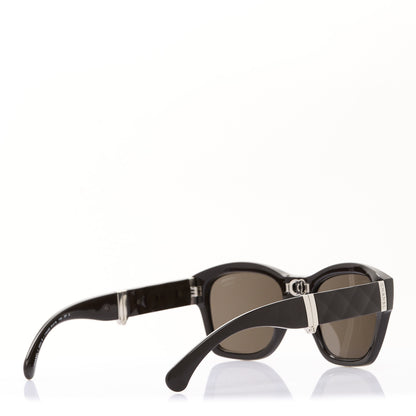 Chanel Acetate Metal Square Folding Sunglasses 6055-B Brown 8 of 14