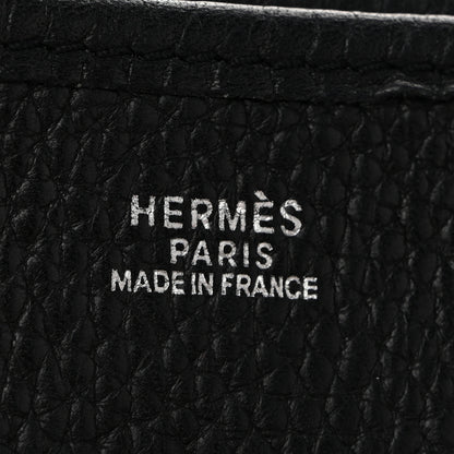 Hermes Taurillon Clemence Evelyne II PM  Black 6 of 12