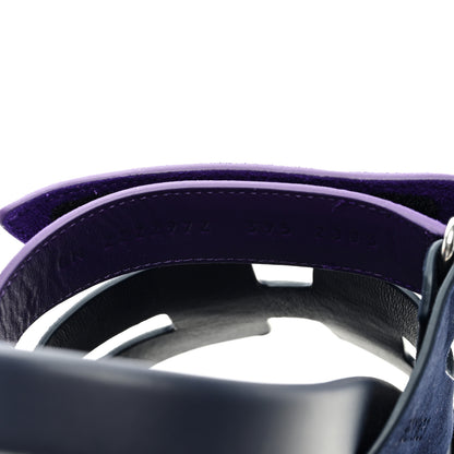 Hermes Suede Goatskin Womens Chypre Sandals 39.5 Marine Violet Majorette 7 of 8
