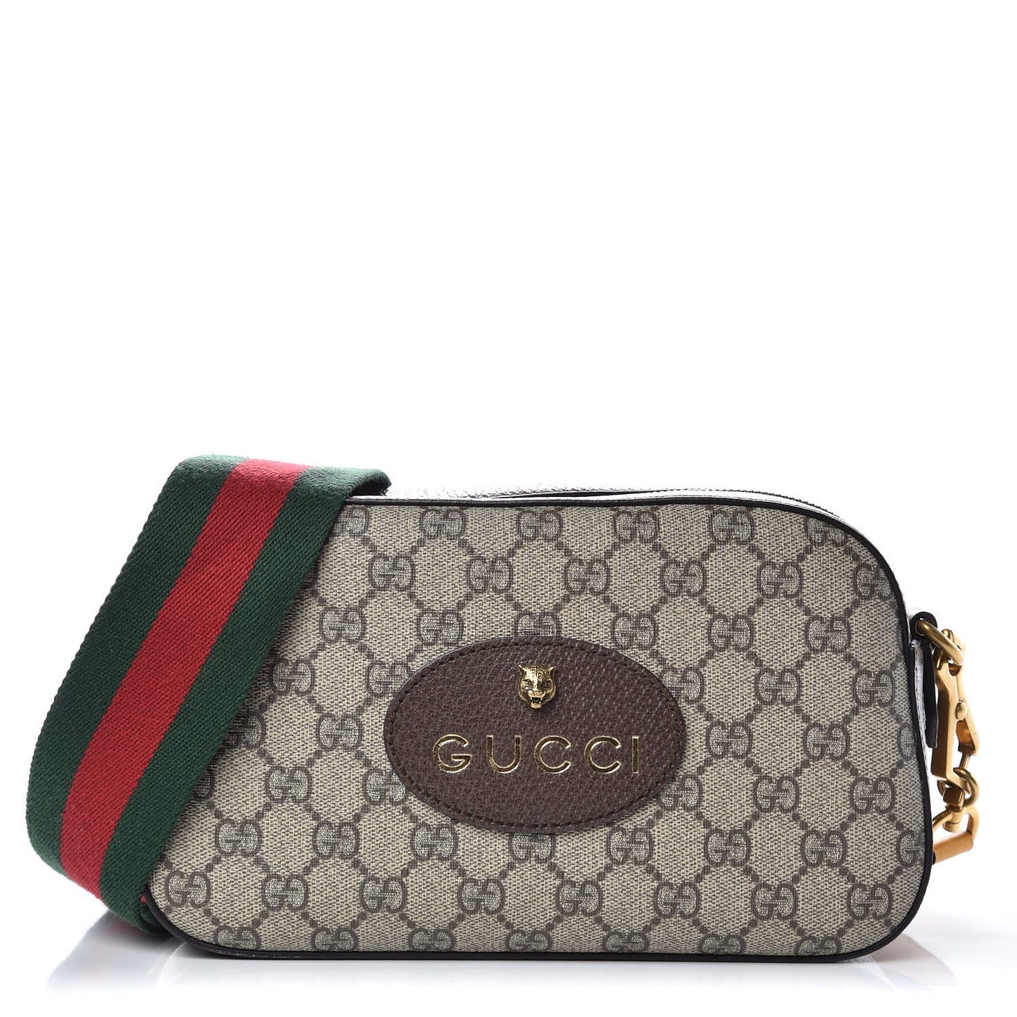 GG Supreme Monogram Web Neo Vintage Shoulder Bag Beige New Acero Crop