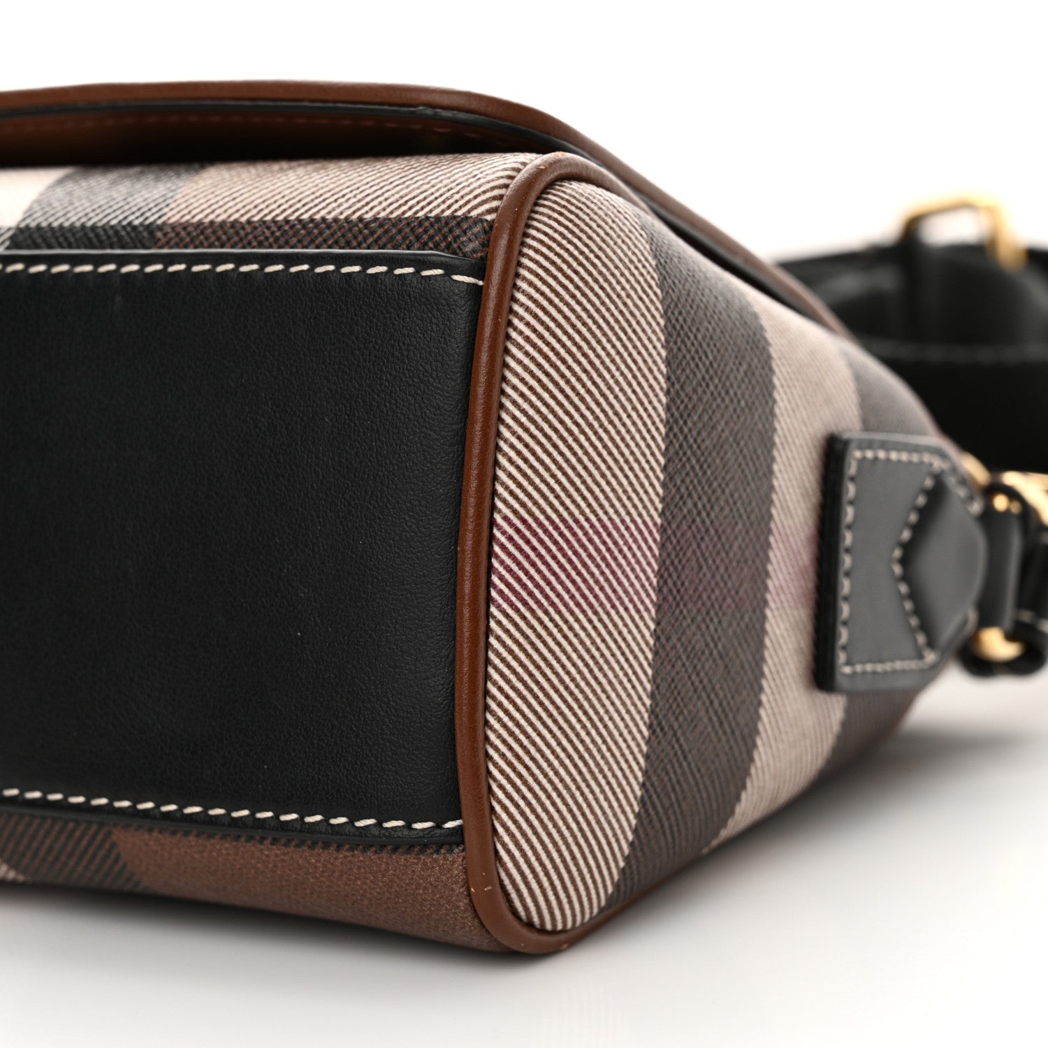 Burberry E-canvas Check Dorset Crossbody Dark Birch Brown 9 of 9