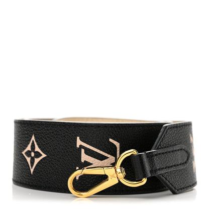 Louis Vuitton Empreinte Monogram Bandouliere Shoulder Strap Black Beige 1 of 6