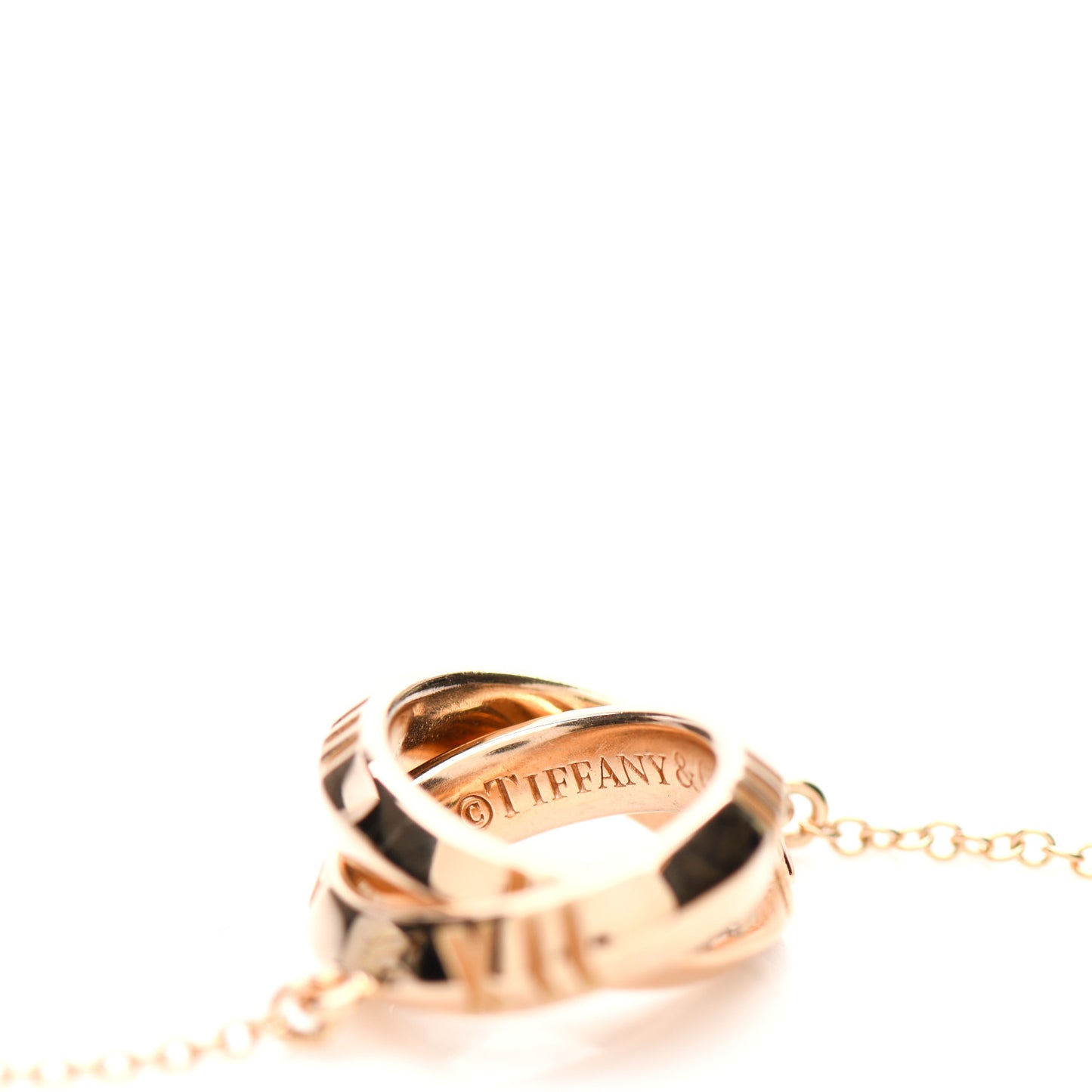 18K Rose Gold Interlocking Atlas Open Pendant Necklace