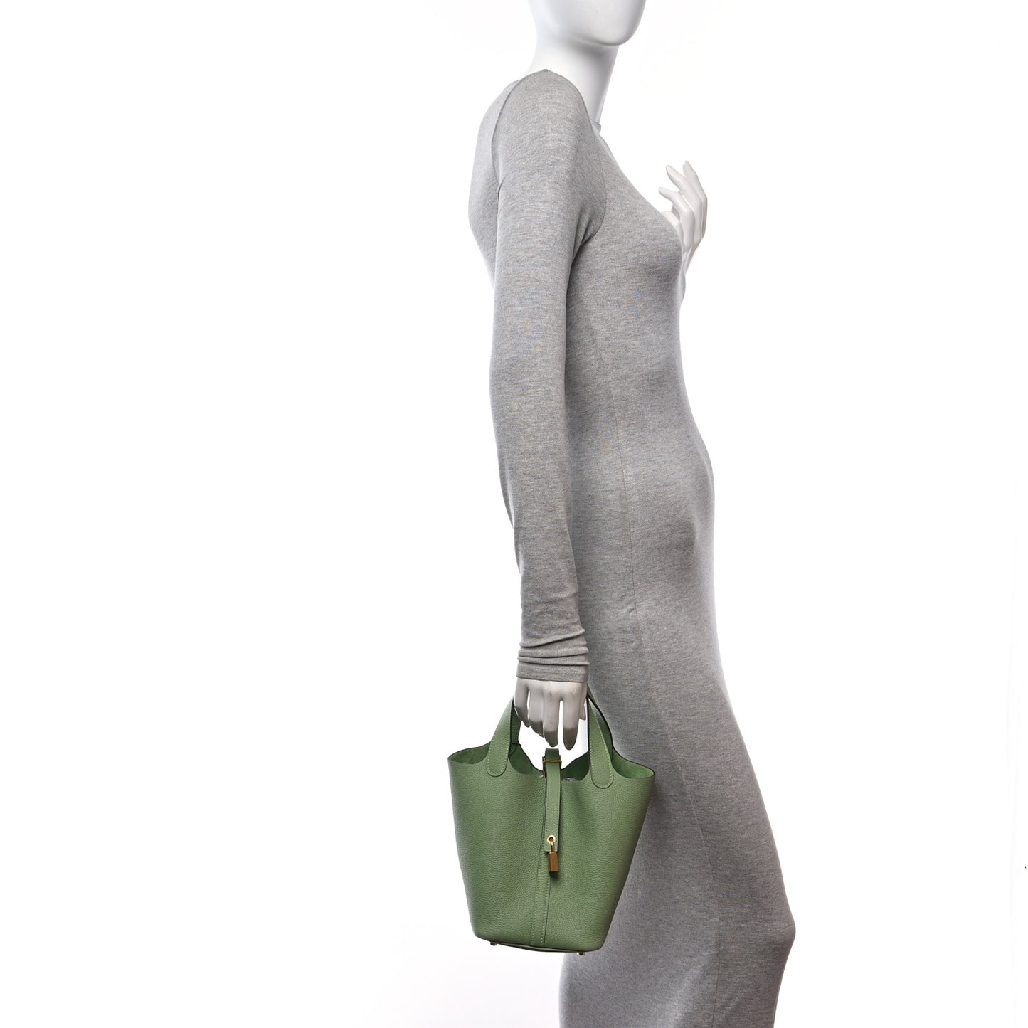 Taurillon Clemence Picotin Lock 18 PM Vert Criquet