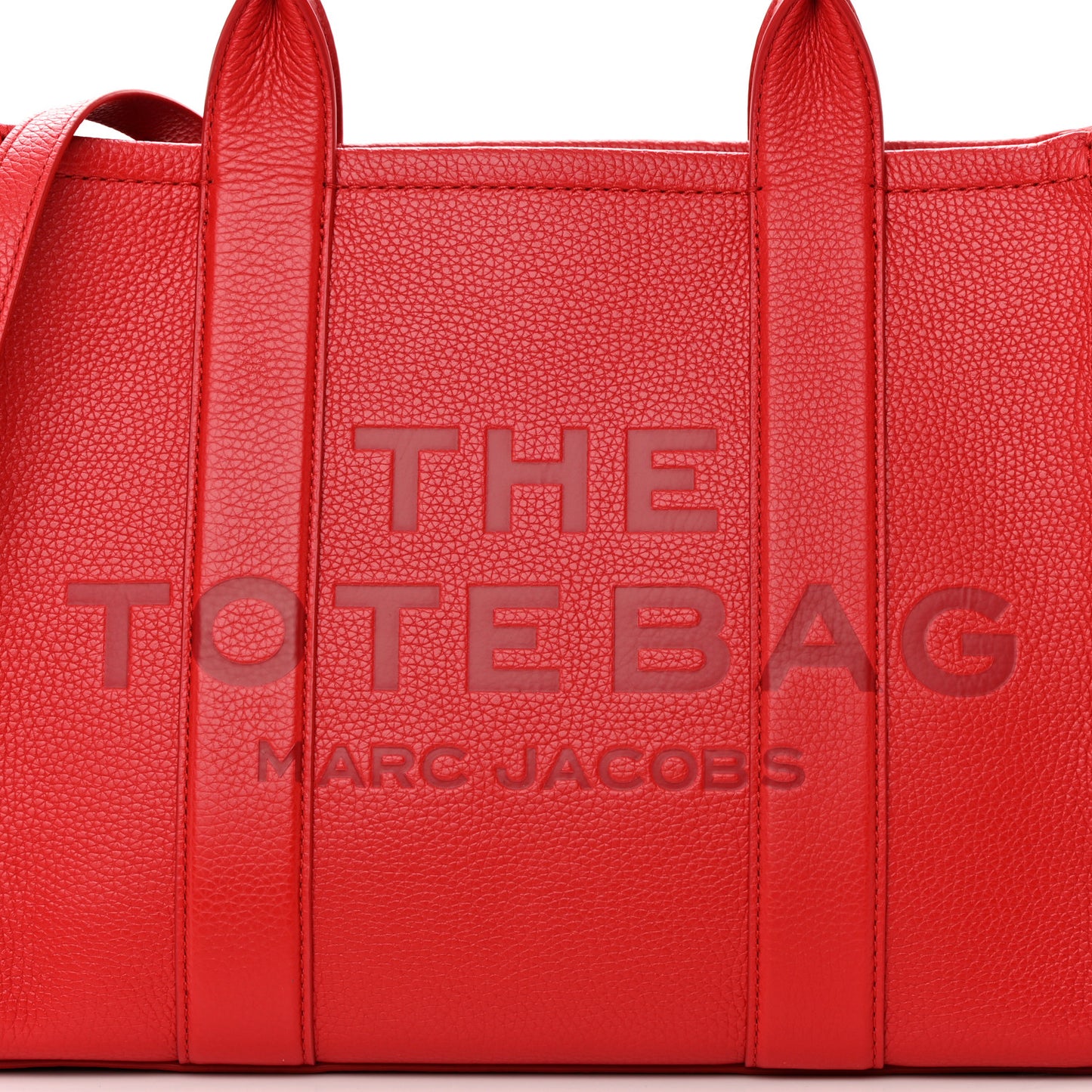 Grained Calfskin Medium The Tote Bag True Red