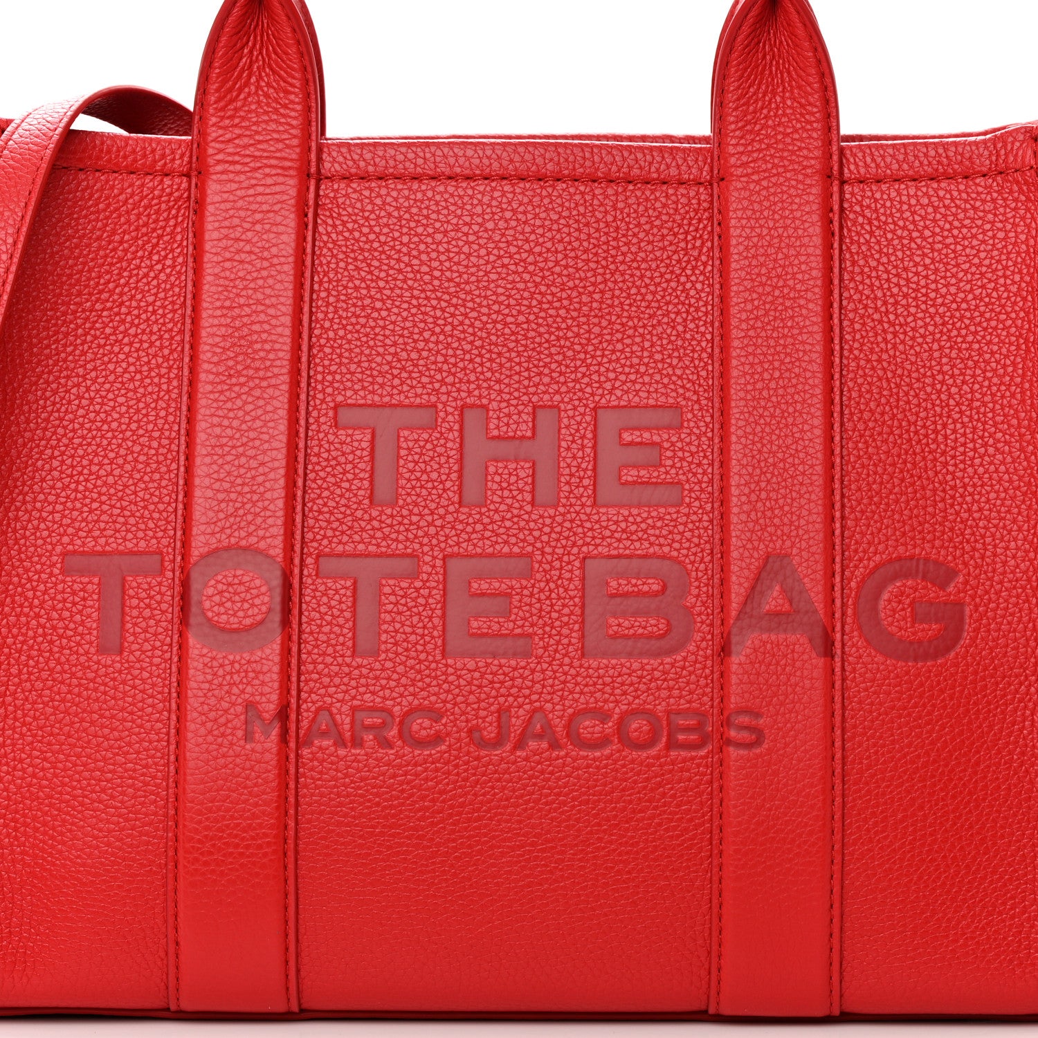 Marc Jacobs Grained Calfskin Medium The Tote Bag True Red 10 of 15