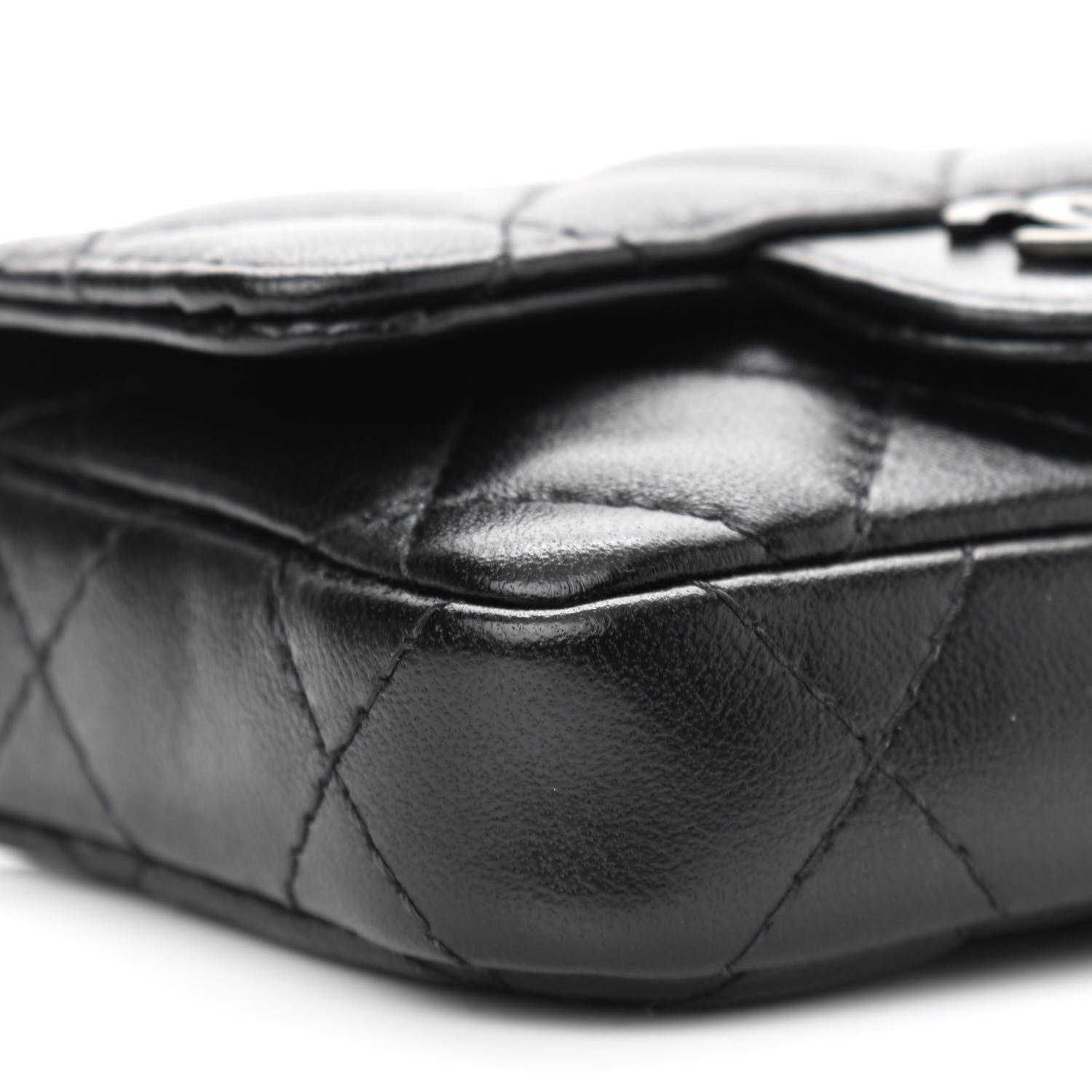 Chanel Lambskin Quilted Mini Chain Belt Bag So Black 10 of 12