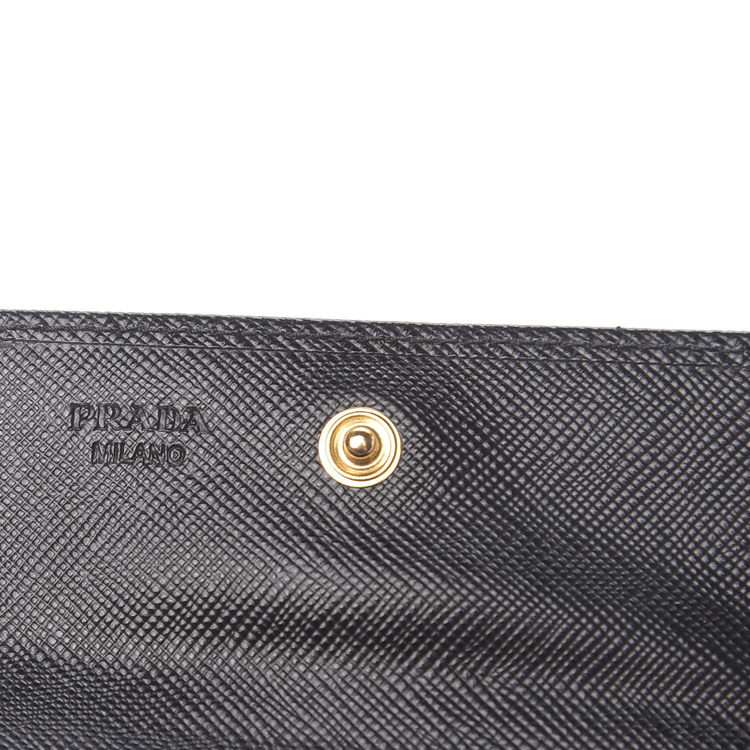 Prada Saffiano Metal Flap Wallet Black 7 of 9