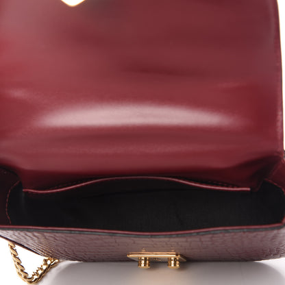 Miu Miu Crocodile Print Calfskin Top Handle Bag Rubino 5 of 10