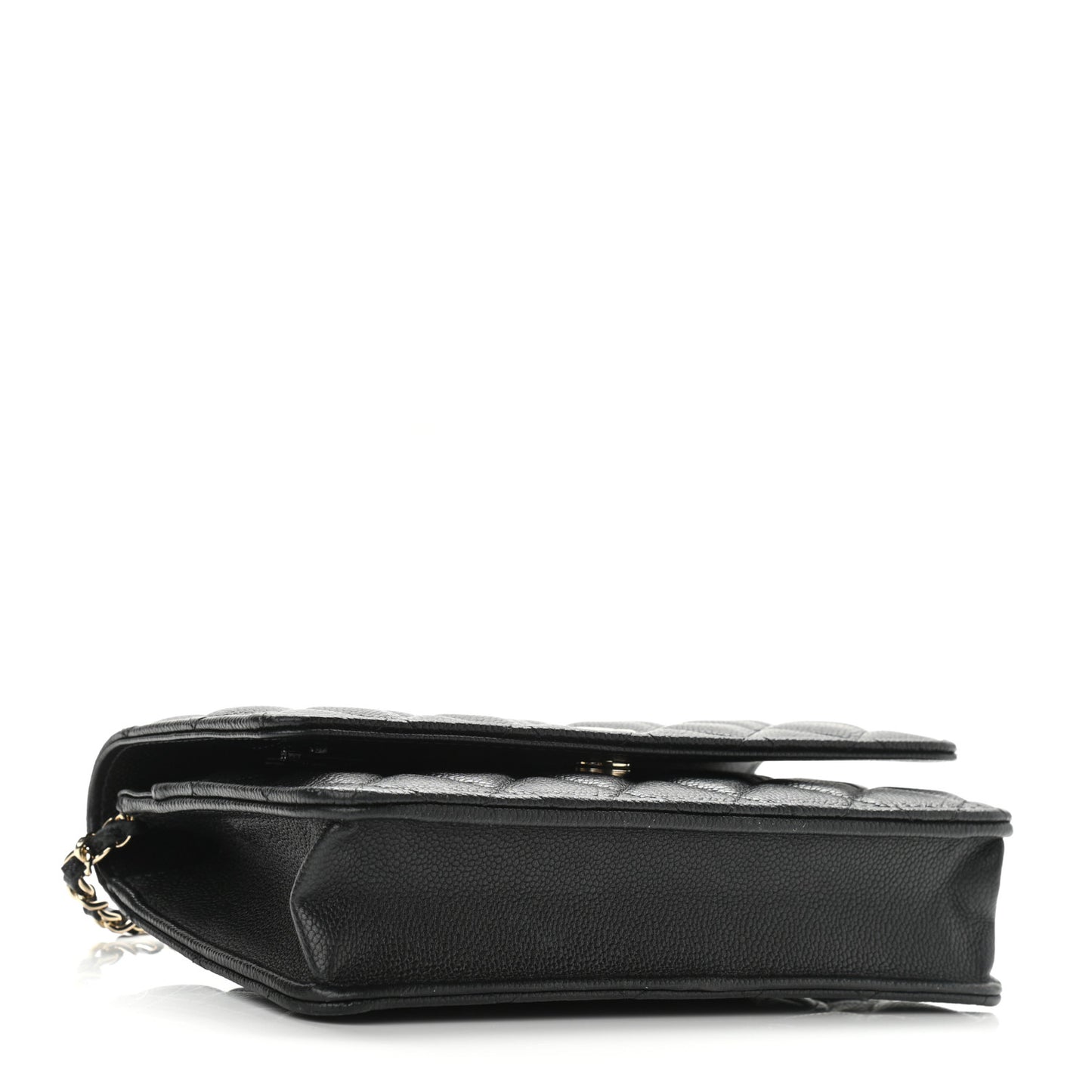 Caviar Quilted Tiny CC Wallet On Chain WOC Black