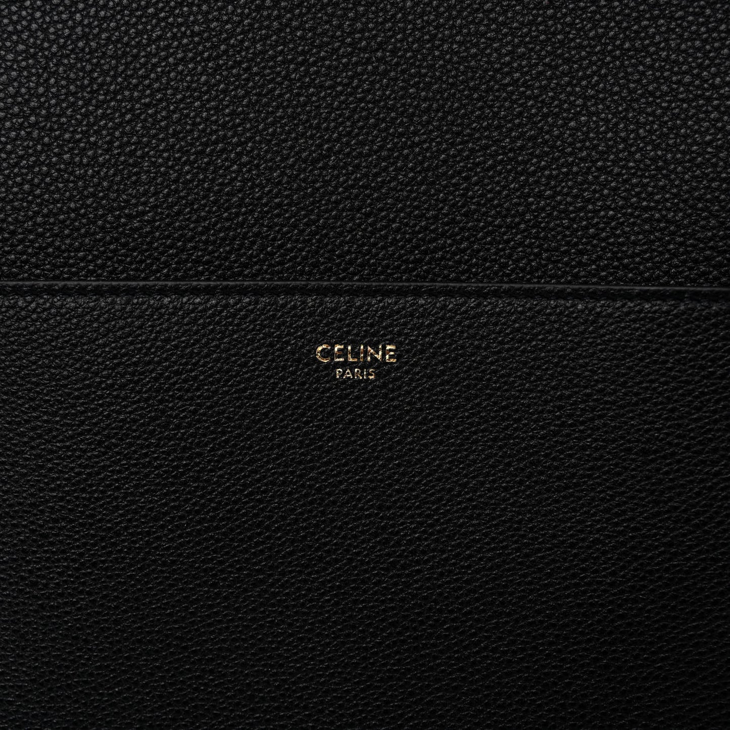 Soft Grained Calfskin Sangle Bucket Bag Black