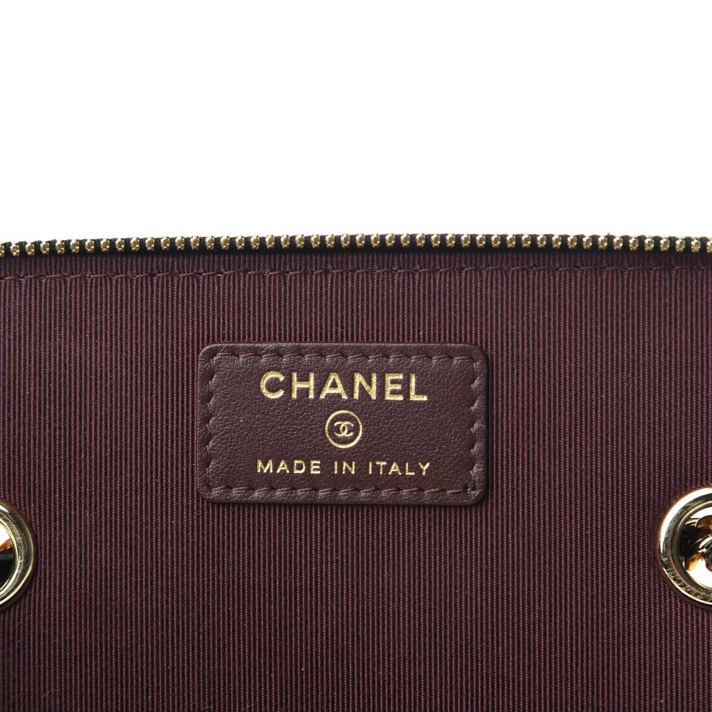 Caviar Quilted Small Vanity Case With Chain Black