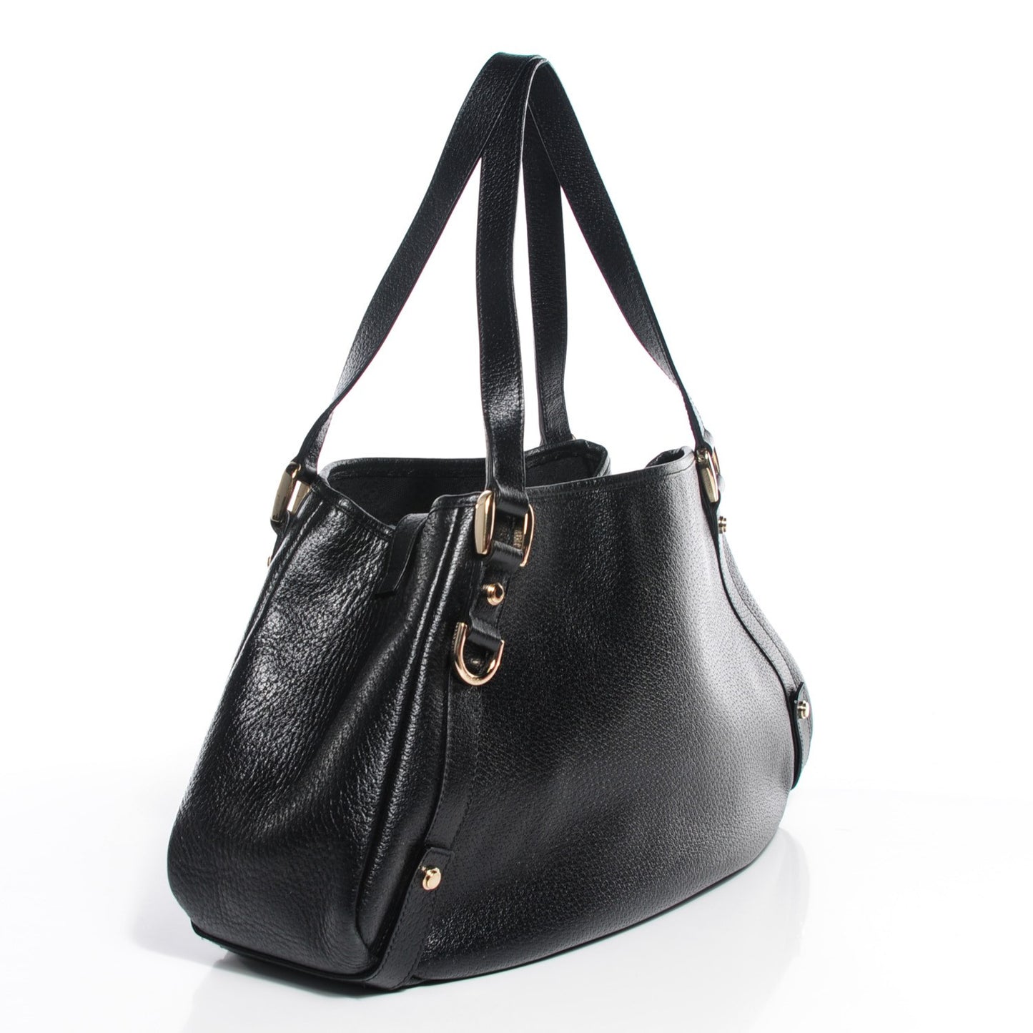 Calfskin Medium Abbey Shoulder Bag Black