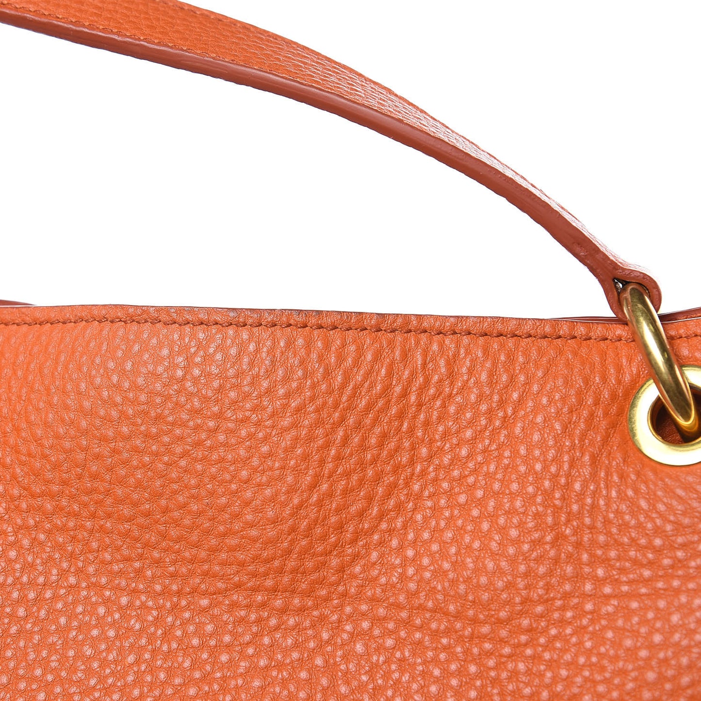 Vitello Phenix Shoulder Bag Papaya