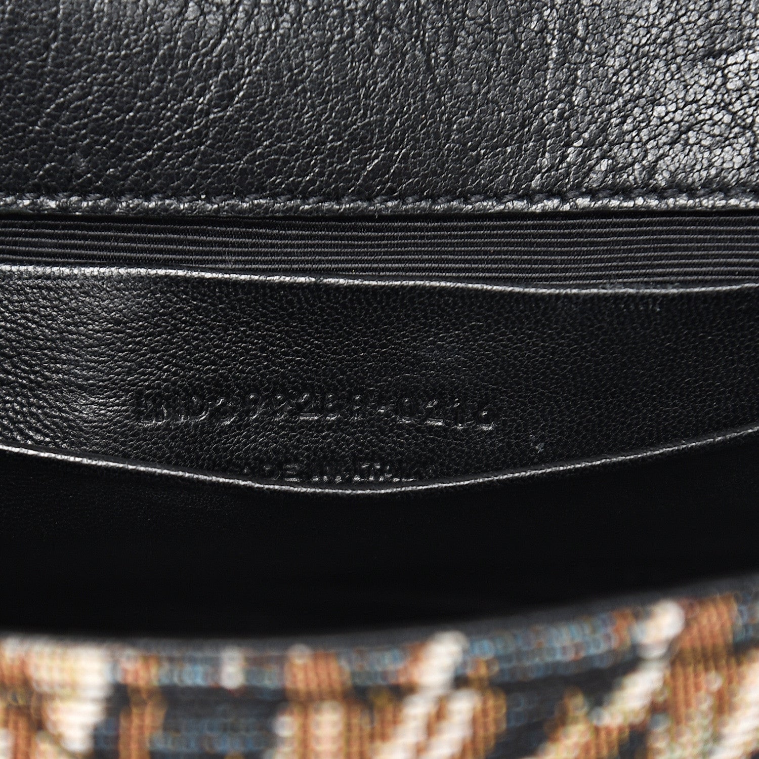 Saint Laurent Jacquard Leopard Matelasse Chevron Monogram Baby Chain Bag Black 7 of 13