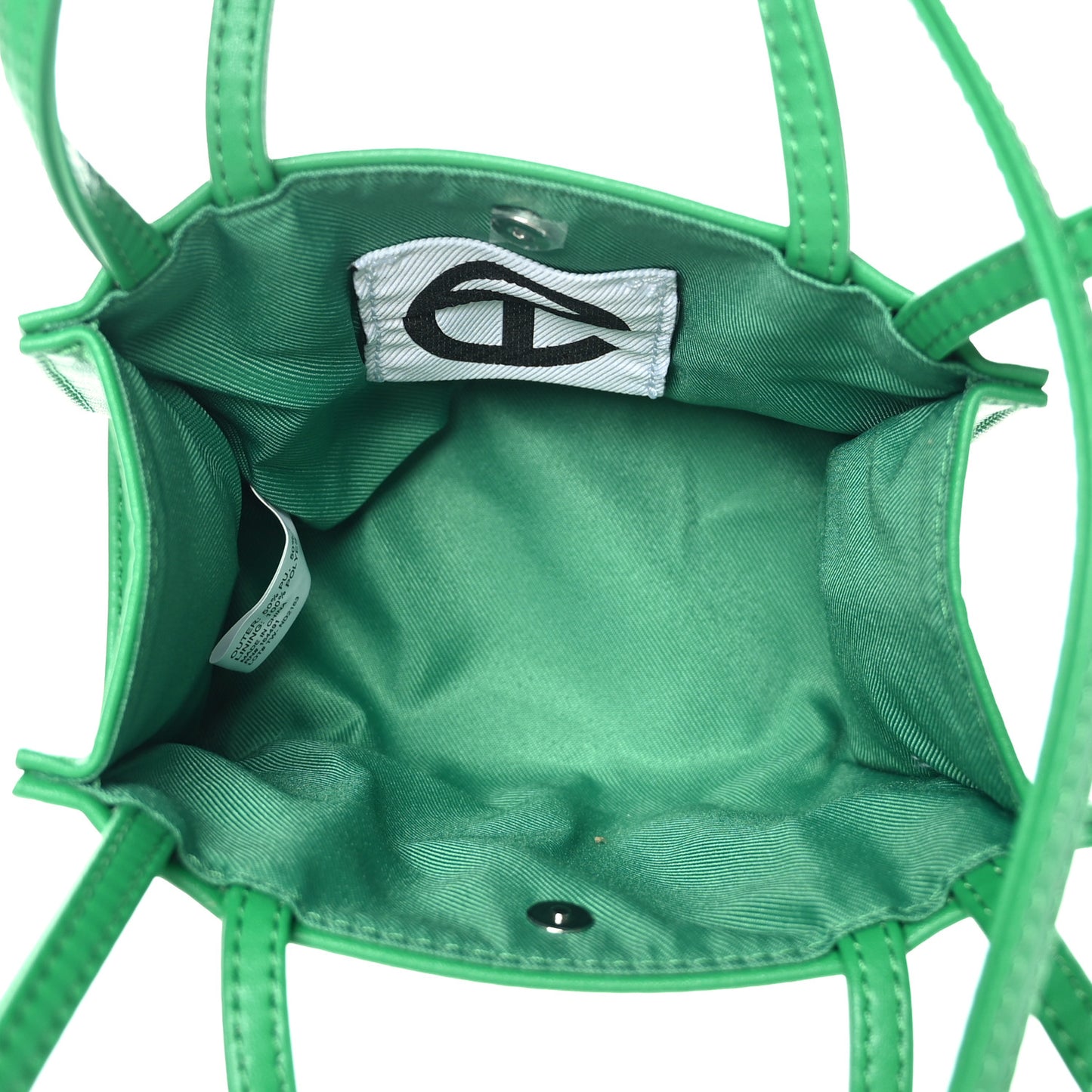 Vegan Leather Small Shopping Bag Greenscreen