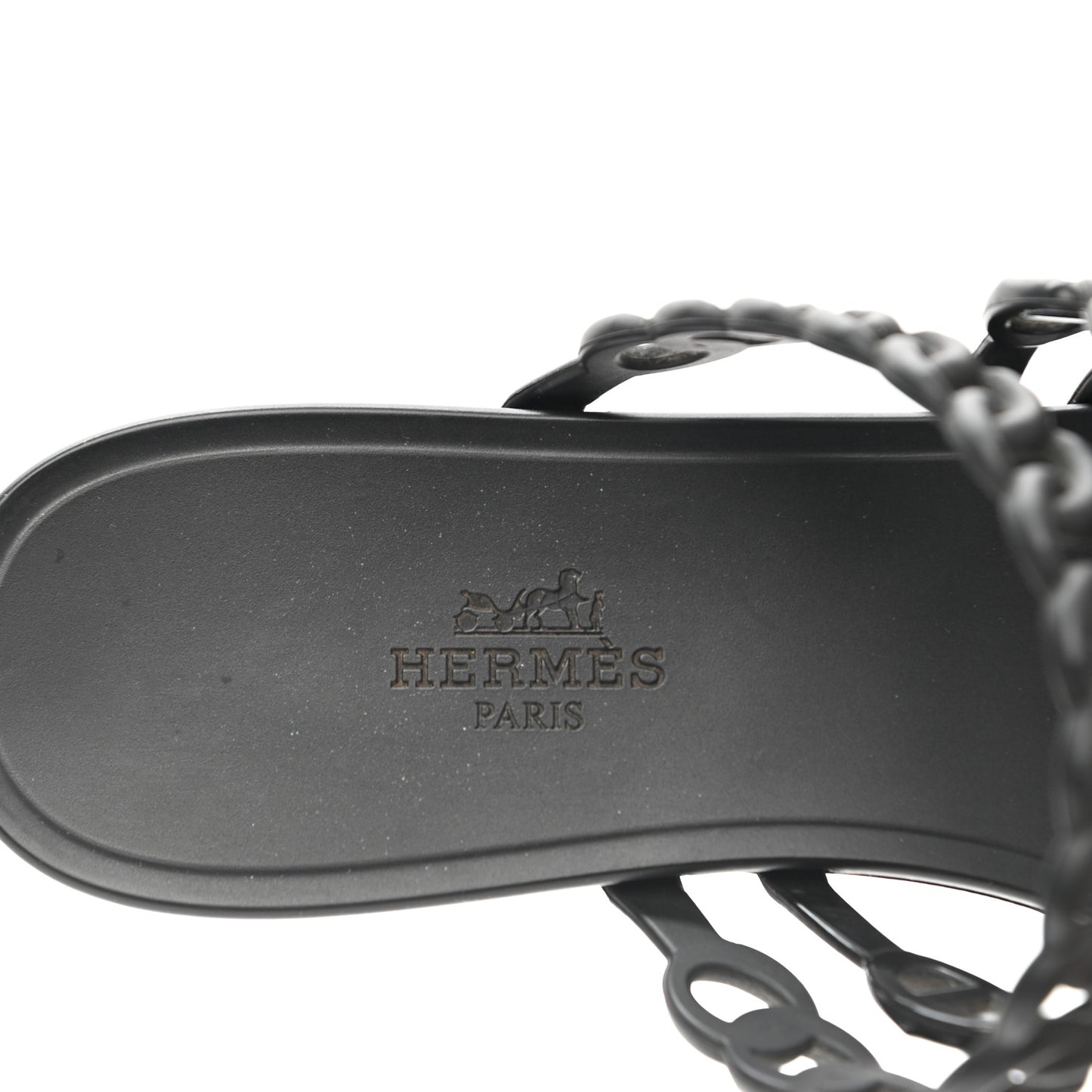Rubber Chaine d'Ancre Nude Sandals 38 Black