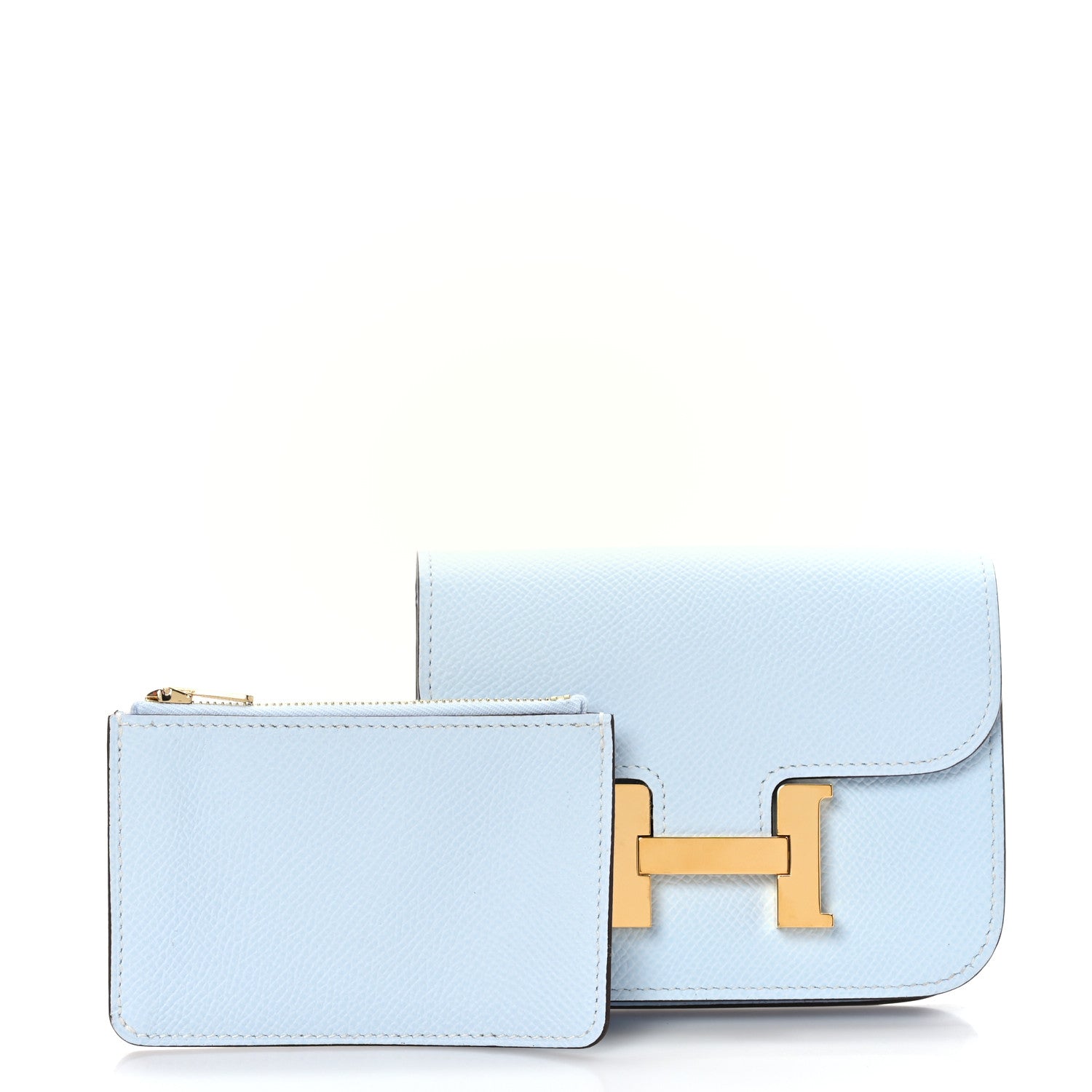 Hermes Epsom Constance Slim Wallet Bleu Brume 2 of 11